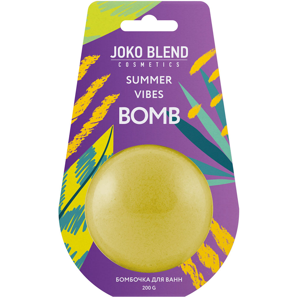 Бомбочка для ванны JOKO BLEND Summer Vibes 200 г (834155), Бомбочка-гейзер для ванни Summer Vibes 200 г
Бомбочка для ванны JOKO BLEND Summer Vibes 200 г (834155), Бомбочка-гейзер для ванни Summer Vibes 200 г