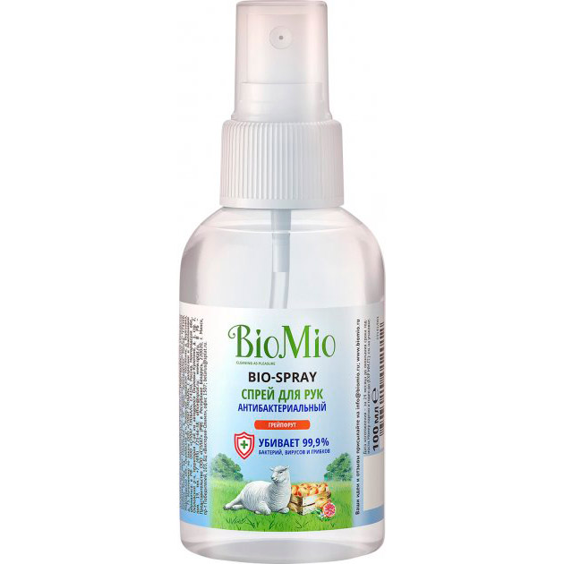 Антибактериальный спрей для рук BIOMIO Bio-spray с эфирным маслом грейпфрута 100 мл (4603014012012), BIO-SPRAY спрей для рук Грейпфрут 100 мл
Антибактериальный спрей для рук BIOMIO Bio-spray с эфирным маслом грейпфрута 100 мл (4603014012012), BIO-SPRAY спрей для рук Грейпфрут 100 мл