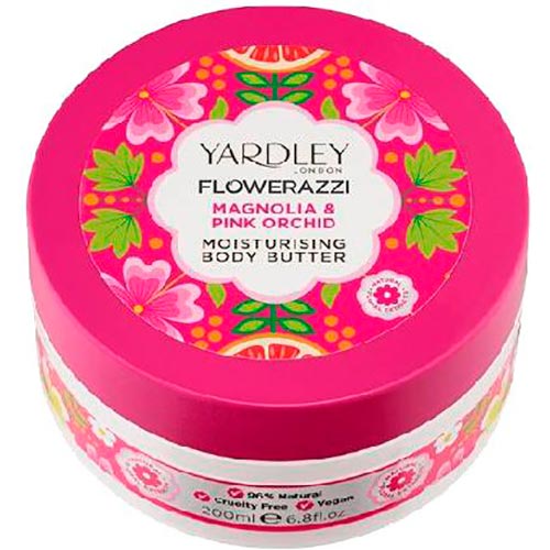 Масло для тела YARDLEY Flowerazzi Magnolia & Pink Orchid Moisturising Body Butter 200 мл (5056179300644), Крем-масло д/тіла
Масло для тела YARDLEY Flowerazzi Magnolia & Pink Orchid Moisturising Body Butter 200 мл (5056179300644), Крем-масло д/тіла