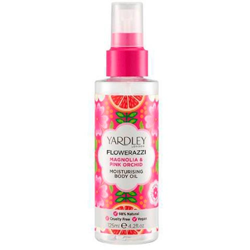 Масло-спрей для тела YARDLEY Flowerazzi Magnolia & Pink Orchid Moisturising Body Oil 125 мл (5056179300682), Олія д/тіла Flowerazzi Magnolia & Pink Orchid
Масло-спрей для тела YARDLEY Flowerazzi Magnolia & Pink Orchid Moisturising Body Oil 125 мл (5056179300682), Олія д/тіла Flowerazzi Magnolia & Pink Orchid
