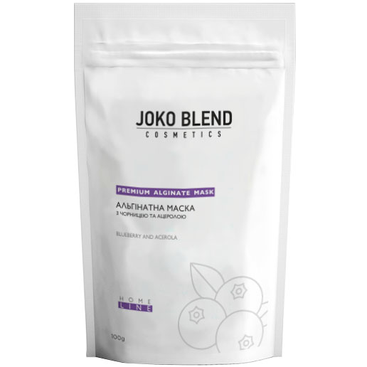 Альгинатная маска JOKO BLEND с черникой и ацеролой 100 г (543296), Альгінатна маска з чорницею і ацеролою 100 г
Альгинатная маска JOKO BLEND с черникой и ацеролой 100 г (543296), Альгінатна маска з чорницею і ацеролою 100 г
