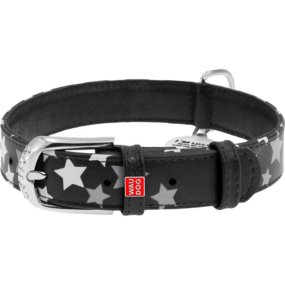 Ошейник WAUDOG Glamour с QR 25 мм 38-49 см Black (35871), Нашийник Glamour з QR пасп., "Зірочка", світонакоп
Ошейник WAUDOG Glamour с QR 25 мм 38-49 см Black (35871), Нашийник Glamour з QR пасп., "Зірочка", світонакоп