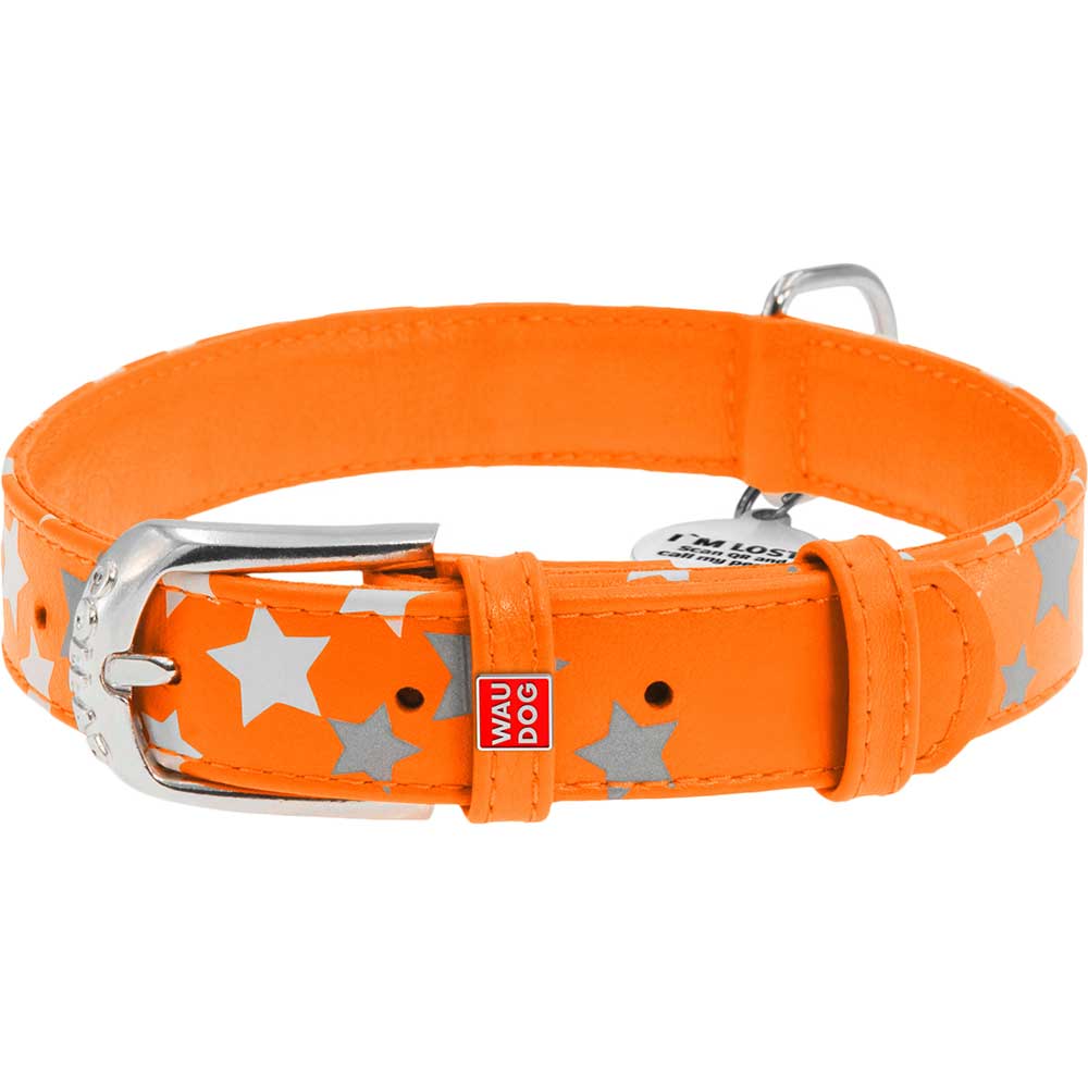 Ошейник WAUDOG Glamour с QR 25 мм 38-49 см Orange (35874), Нашийник Glamour з QR, "Зірочка", світонакоп
Ошейник WAUDOG Glamour с QR 25 мм 38-49 см Orange (35874), Нашийник Glamour з QR, "Зірочка", світонакоп