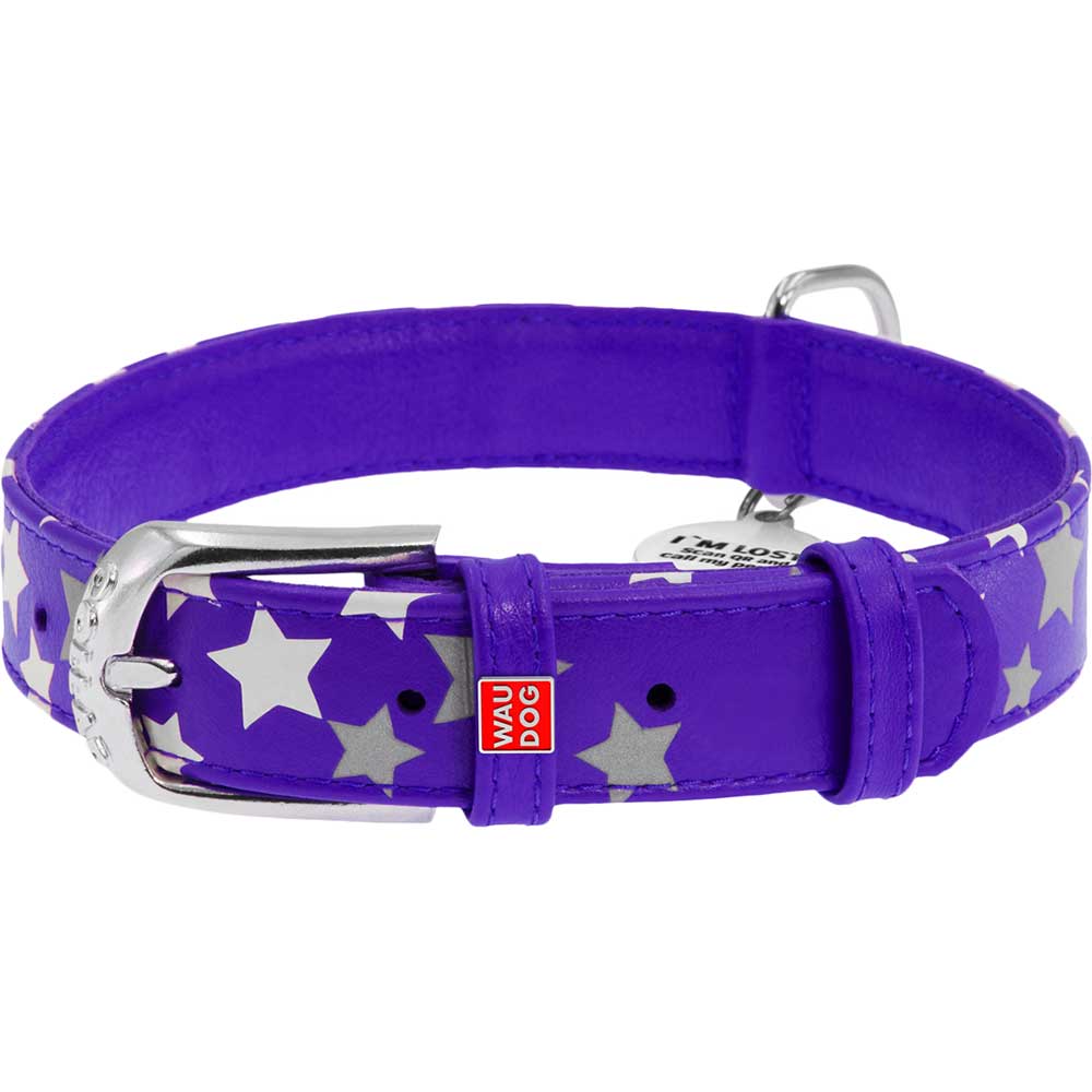 Ошейник WAUDOG Glamour с QR 25 мм 38-49 см Violet (35879), Нашийник Glamour з QR пасп., "Зірочка", світонакоп
Ошейник WAUDOG Glamour с QR 25 мм 38-49 см Violet (35879), Нашийник Glamour з QR пасп., "Зірочка", світонакоп