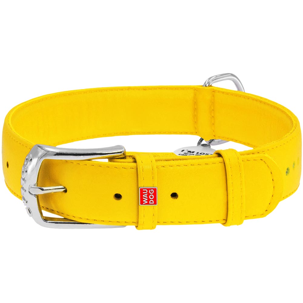 Ошейник для собак WAUDOG Glamour M с QR со стразами 38-49 см 25 мм Yellow (38788), Нашийник Glamour з QR пасп., подвійний зі стразами
Ошейник для собак WAUDOG Glamour M с QR со стразами 38-49 см 25 мм Yellow (38788), Нашийник Glamour з QR пасп., подвійний зі стразами