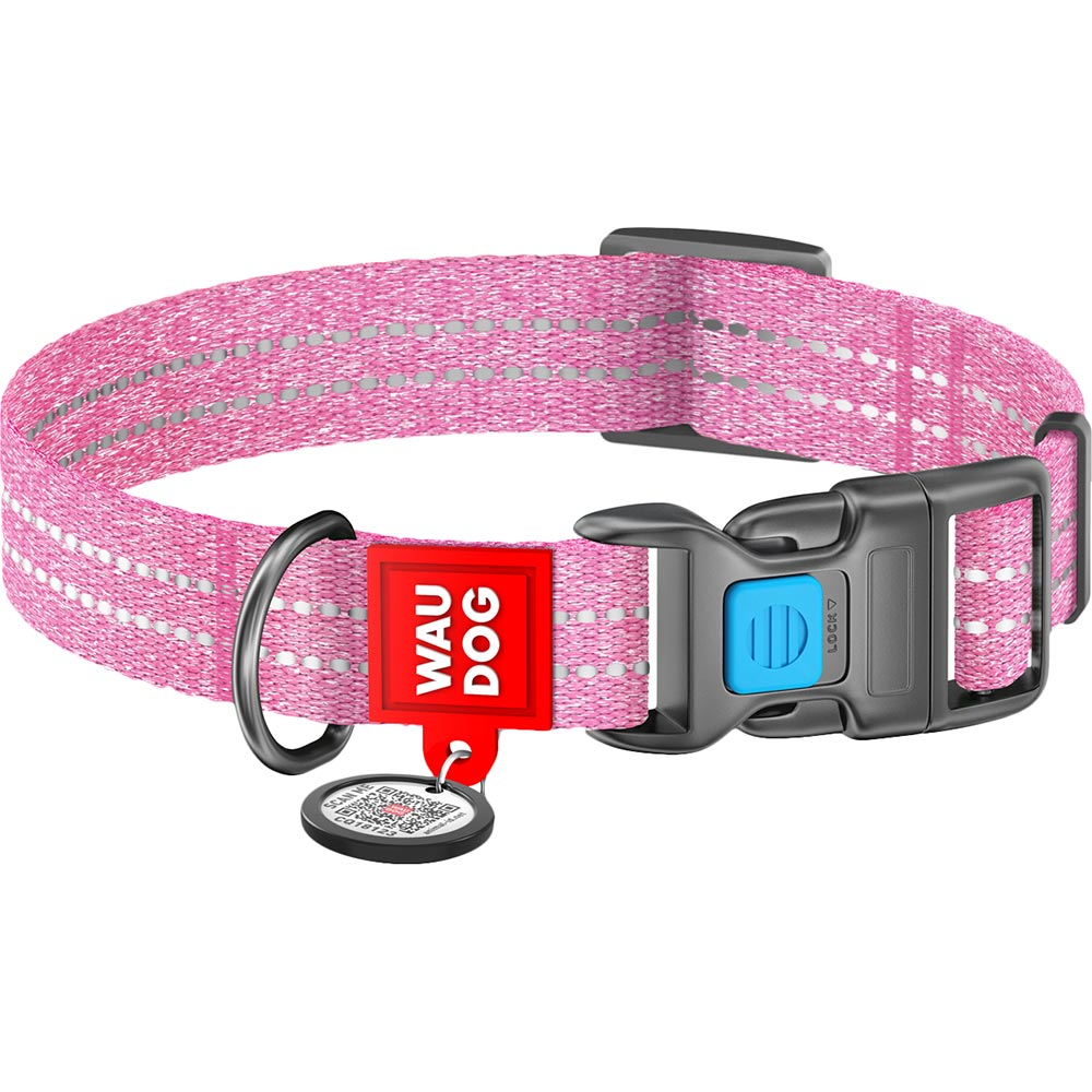 Ошейник для собак WAUDOG Re-cotton с QR паспортом размер L 31-49 см ширина 25 мм Pink (02927), Нашийник Re-cotton з QR, світл., пласт. фаст
Ошейник для собак WAUDOG Re-cotton с QR паспортом размер L 31-49 см ширина 25 мм Pink (02927), Нашийник Re-cotton з QR, світл., пласт. фаст