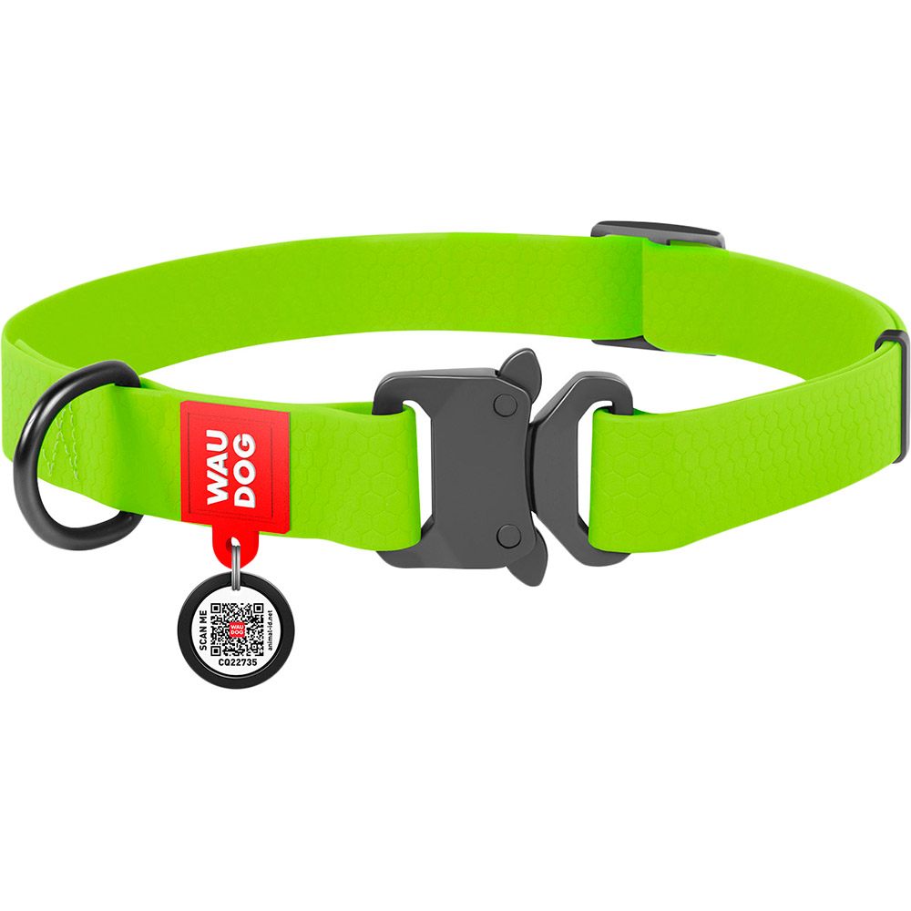 Ошейник для собак WAUDOG Waterproof c QR 25 мм 31 - 49 см Green (27865), Нашийник Waterproof c QR пасп., металічна пряжка,
Ошейник для собак WAUDOG Waterproof c QR 25 мм 31 - 49 см Green (27865), Нашийник Waterproof c QR пасп., металічна пряжка,