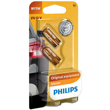 Автомобильная лампа PHILIPS WY5W Vision (12396NAB2) 2 шт, WY5W Vision, 2шт/блистер (12396NAB2)
Автомобильная лампа PHILIPS WY5W Vision (12396NAB2) 2 шт, WY5W Vision, 2шт/блистер (12396NAB2)