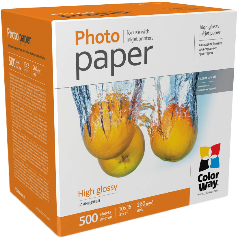 Фотобумага COLORWAY PG260-500 10x15 500шт (PG2605004R), Бумага глянц. 260г/м, 10x15 PG260-500 карт.уп.
Фотобумага COLORWAY PG260-500 10x15 500шт (PG2605004R), Бумага глянц. 260г/м, 10x15 PG260-500 карт.уп.
