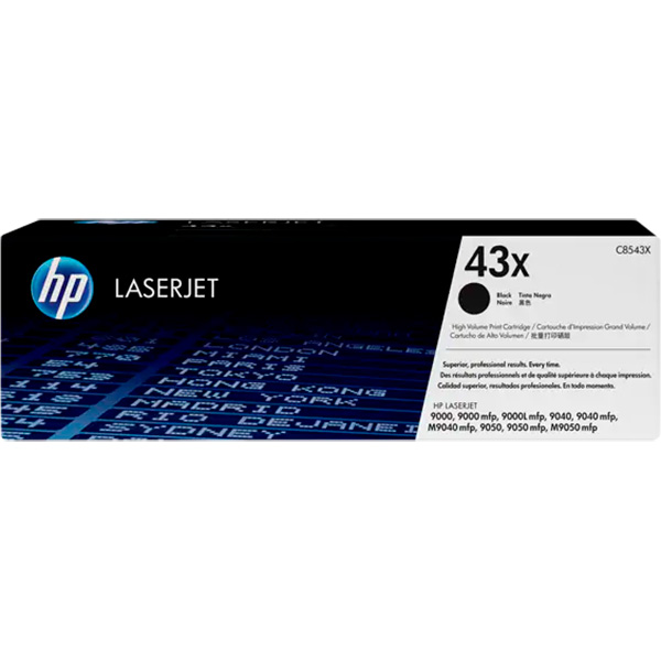 Картридж HP 43X Black (30000 стр.), 43X LJ 9000/9040/9050/M9040 Black (30000 стр.)
Картридж HP 43X Black (30000 стр.), 43X LJ 9000/9040/9050/M9040 Black (30000 стр.)