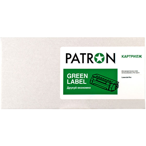 Картридж PATRON (CT-HP-CE285A-PN-GL) GREEN Label, CANON 725 (PN-85A/725GL) GREEN Label
Картридж PATRON (CT-HP-CE285A-PN-GL) GREEN Label, CANON 725 (PN-85A/725GL) GREEN Label