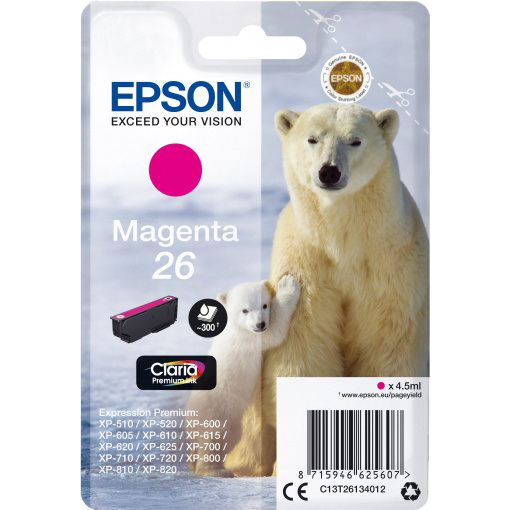 Картридж EPSON Epson 26 XP600/605/700 magenta (C13T26134012), Epson 26 XP600/605/700 magenta
Картридж EPSON Epson 26 XP600/605/700 magenta (C13T26134012), Epson 26 XP600/605/700 magenta