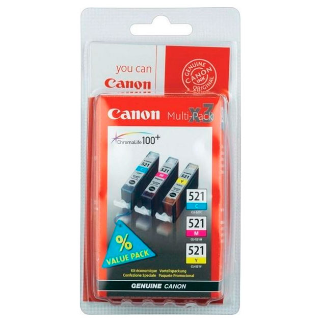 Комплект картриджей CANON CLI-521 Bundle (2934B007/2934B010), CLI-521 Bundle (C,M,Y) MP540/630
Комплект картриджей CANON CLI-521 Bundle (2934B007/2934B010), CLI-521 Bundle (C,M,Y) MP540/630