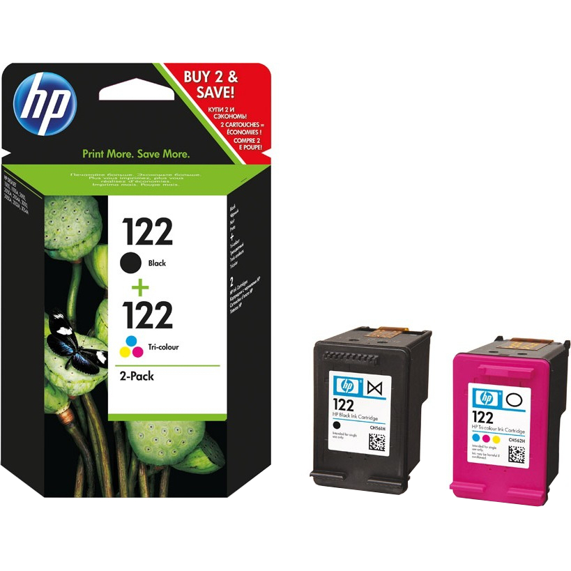 Комплект картриджей HP 122 Black/Tri-color Combo Pack (CR340HE), No.122 Black/Tri-color Combo Pack
Комплект картриджей HP 122 Black/Tri-color Combo Pack (CR340HE), No.122 Black/Tri-color Combo Pack