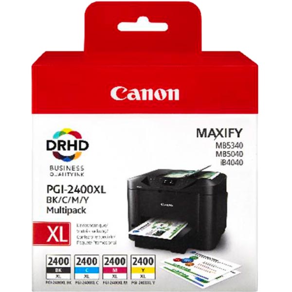 Комплект картриджей CANON PGI-2400XL MultiPack (9257B004), PGI-2400XL Cyan/Magenta/Yellow/ Black Multi Pack
Комплект картриджей CANON PGI-2400XL MultiPack (9257B004), PGI-2400XL Cyan/Magenta/Yellow/ Black Multi Pack