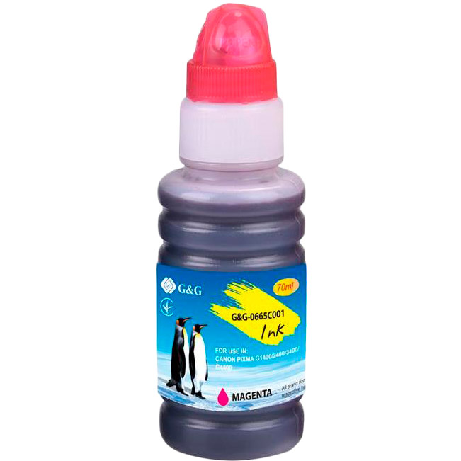 Чернила G&G Canon GI-490 PIXMA G1400 Magenta 70 мл (G&G-0665C001), Чернила Canon GI-490 PIXMA G1400 Magenta 70ml
Чернила G&G Canon GI-490 PIXMA G1400 Magenta 70 мл (G&G-0665C001), Чернила Canon GI-490 PIXMA G1400 Magenta 70ml