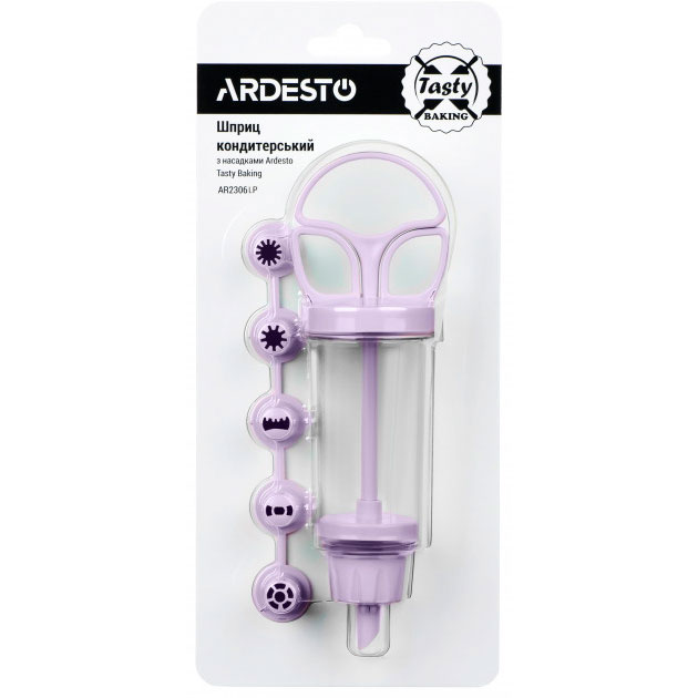 Шприц кондитерский ARDESTO Tasty baking Lilac (AR2306LP), Шприц кондитерский Tasty baking, лиловый
Шприц кондитерский ARDESTO Tasty baking Lilac (AR2306LP), Шприц кондитерский Tasty baking, лиловый
