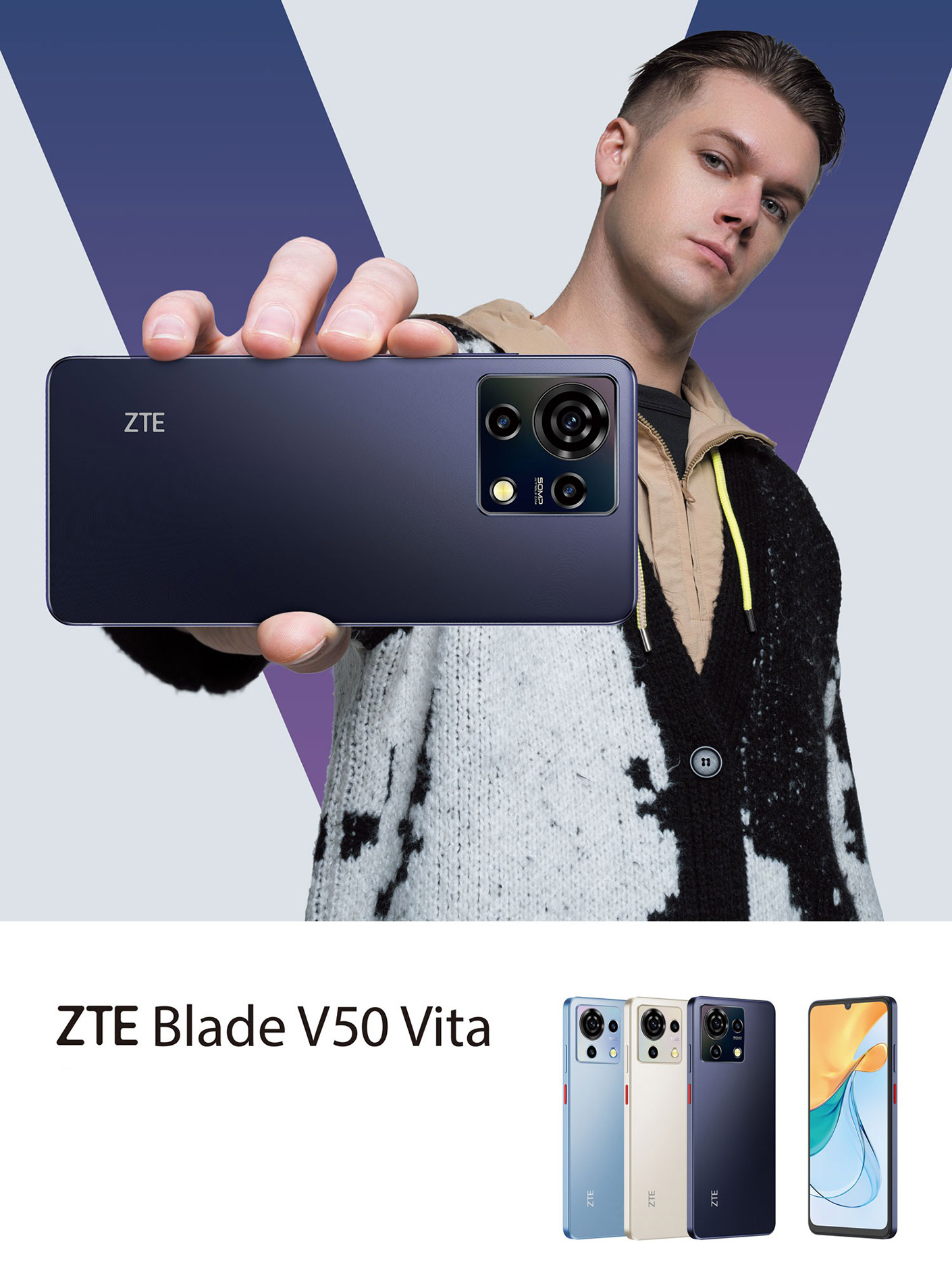 ZTE Blade V50 Vita 6/128 Gb Dual Sim Black купить в Киеве ➦ лучшая цена в  Фокстрот по всей Украине: Харьков, Днепр, Одесса, Николаев, Запорожье