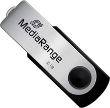 Флеш-драйв MediaRange 32GB USB 2.0 Black/Silver (MR911)