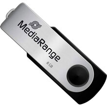 Флеш-драйв MediaRange 8GB USB 2.0 Black/Silver (MR908)