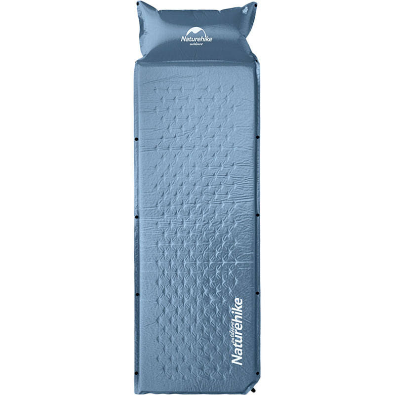 Коврик самонадувающийся с подушкой Naturehike NH15Q002-D 25 мм Blue (6927595782583)