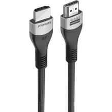 Кабель Promate PrimeLink8K-150 HDMI-HDMI 2.1 UHD HDR 3 м Grey (primelink8k-300.grey)