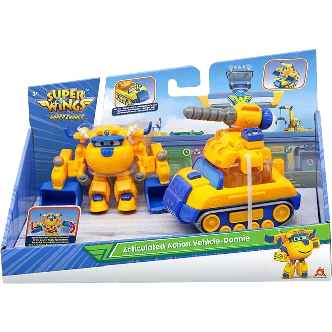 Ігровий набір Super Wings Supercharge Articulated Action Vehicle Donnie Донні (EU740992V)