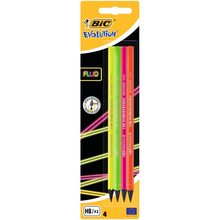 Набір олівців BIC Evolution Fluo HB 4 шт (3086123446199)