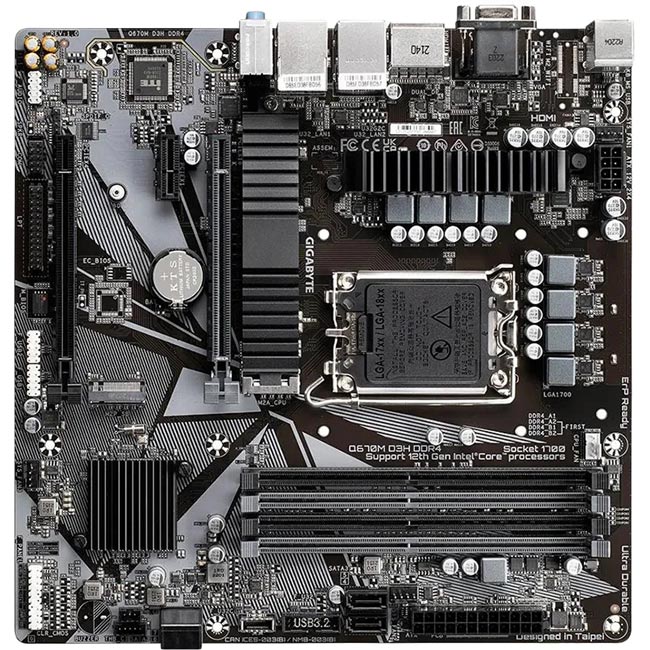 Материнська плата GIGABYTE Q670M D3H DDR4