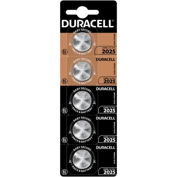 Батарейки Duracell CR 2025/DL 2025 літієві (5010980) 5 шт