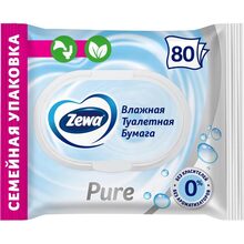 Влажная туалетная бумага ZEWA Pure moist 80 шт (7322541395050)