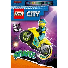 Конструктор LEGO City Каскадерский кибермотоцикл 13 деталей (60358)