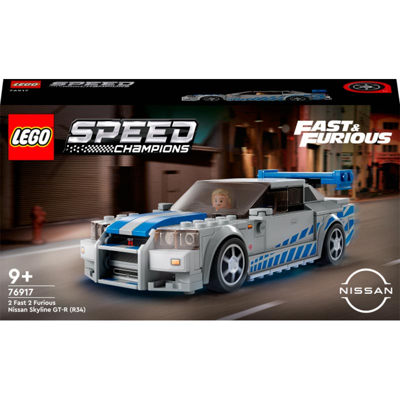 Конструктор LEGO Speed Champions "Подвійний форсаж" Nissan Skyline GT-R (R34) 319 деталей (76917)