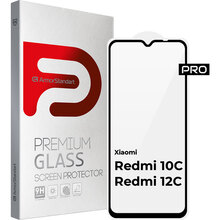 Защитное стекло ArmorStandart Pro для Xiaomi Redmi 12C / 10C Black (ARM61297)