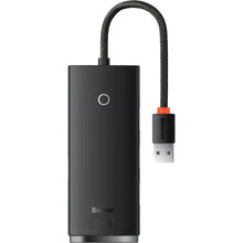 USB-хаб BASEUS Хаб Lite Series 4in1 Black 25 см (36720)