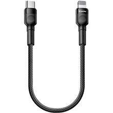 Кабель COLORWAY USB Type-C - Apple Lightning (20W) 3.0А 30 см Black (CW-CBPDCL054-BK)