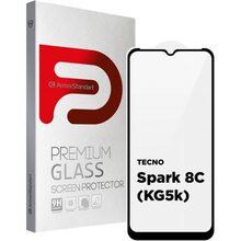 Захисне скло ArmorStandart Full Glue для Tecno Spark 8C (KG5k) Black (ARM64523)