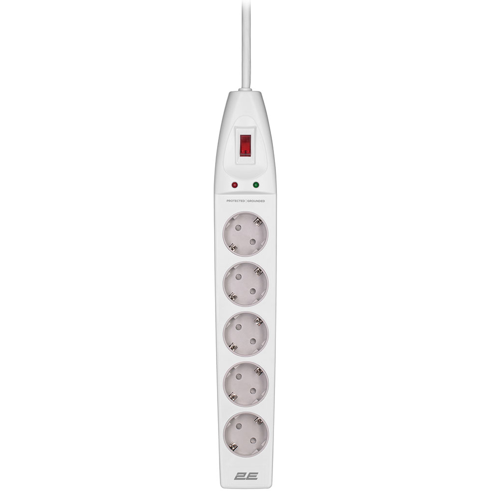 Сетевой фильтр 2E 5 розеток 3м 16А 3х1.5мм2 White (2E-SP515M3WH) Тип сетевой фильтр