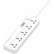 Мережевий фільтр PROLOGIX Premium 5 розеток+4xUSB 2м 10A 3×0.75мм2 White (PR-SC5415W)