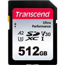 Карта памяти TRANSCEND SD 512GB C10 UHS-I U3 A2  (TS512GSDC340S)