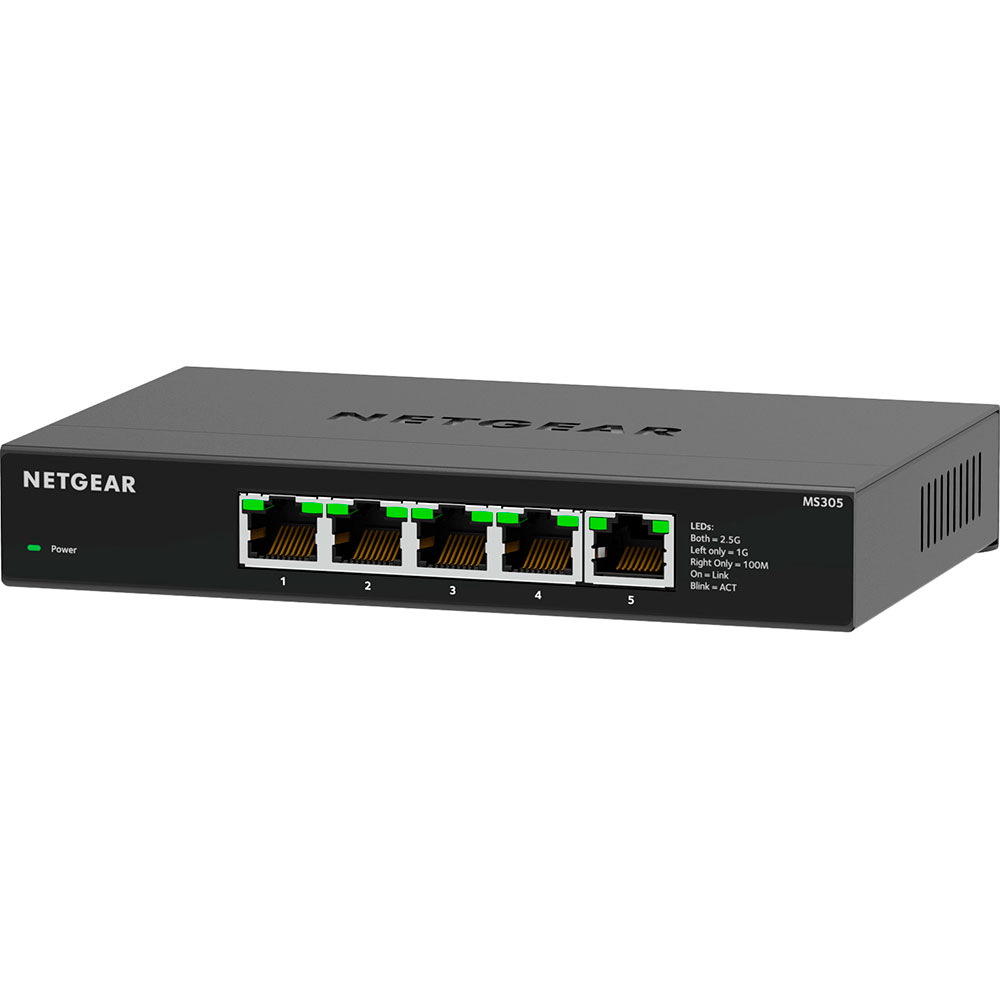 Коммутатор NETGEAR MS305, 5x2,5GE Тип неуправляемый