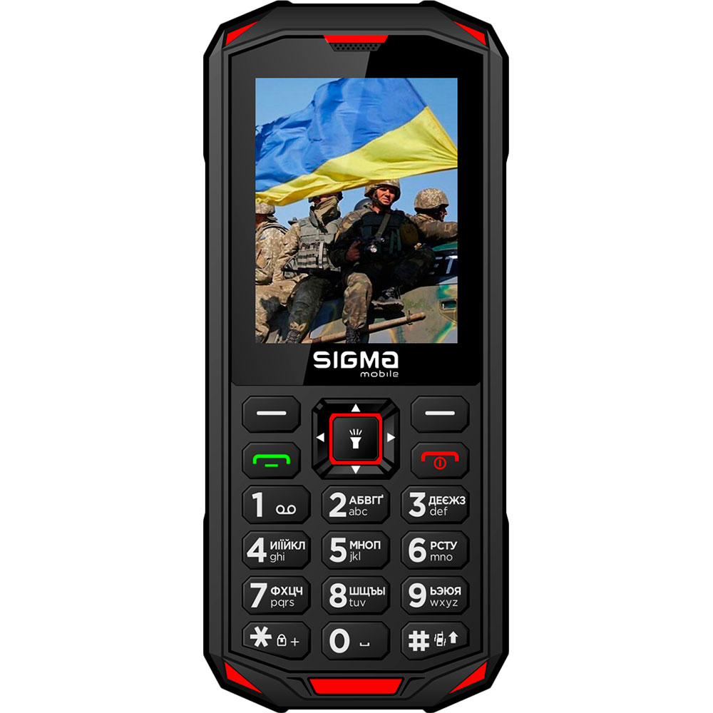 Мобільний телефон SIGMA X-treme PA68 Black-Red (200090154) Діагональ дисплея 2.4