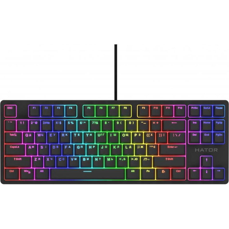 Клавиатура Hator Rockfall 2 Mecha TKL Orange USB Black (HTK-720)