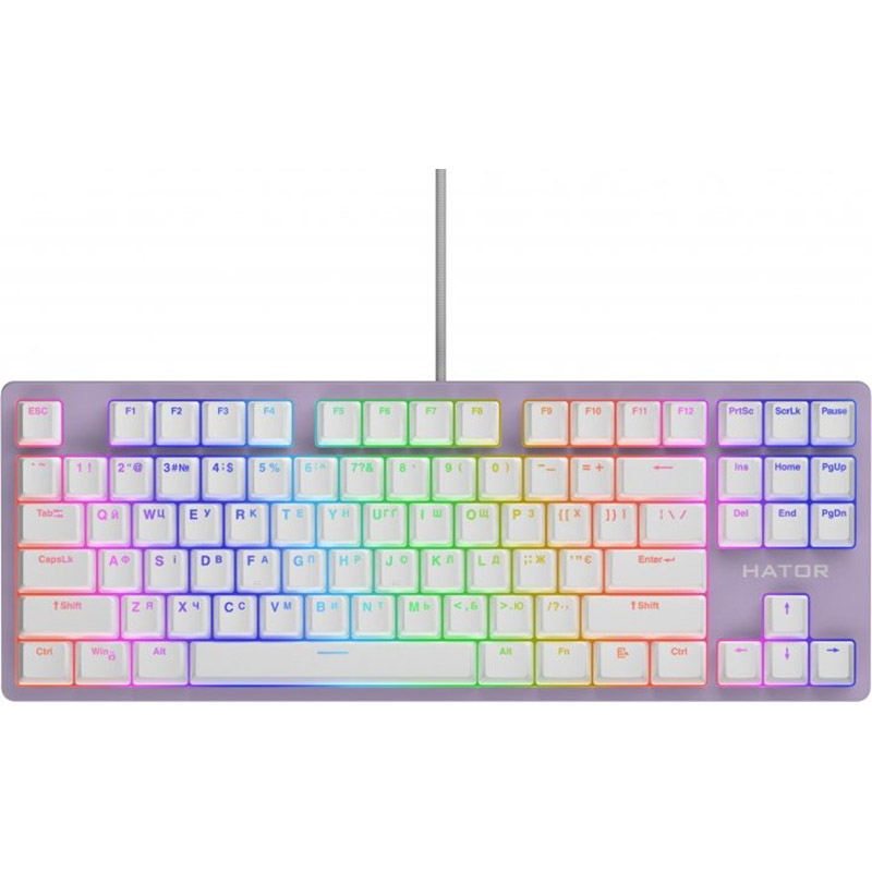 Клавіатура Hator Rockfall 2 Mecha TKL Orange USB Lilac (HTK-724)