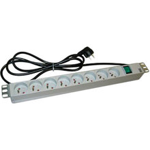 Блок розеток MOLEX Rack 19" Pwr.Strip 8x220V/16A,1U, On/Off Btn, Grey (25.D0150P3)