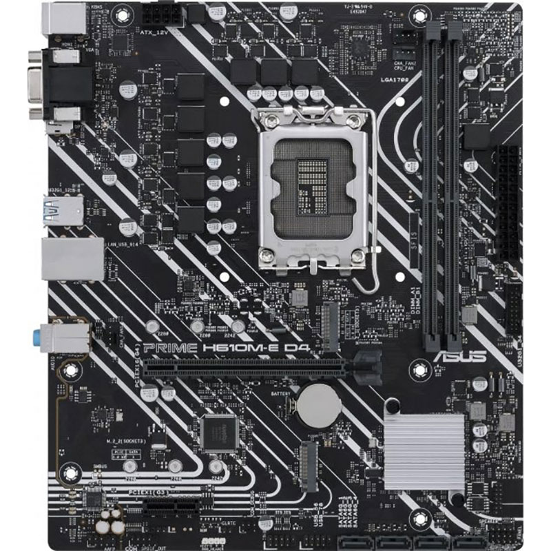 Материнська плата ASUS PRIME H610M-E D4-CSM s1700 mATX Материнська плата ASUS PRIME H610M-E D4-CSM s1700 mATX