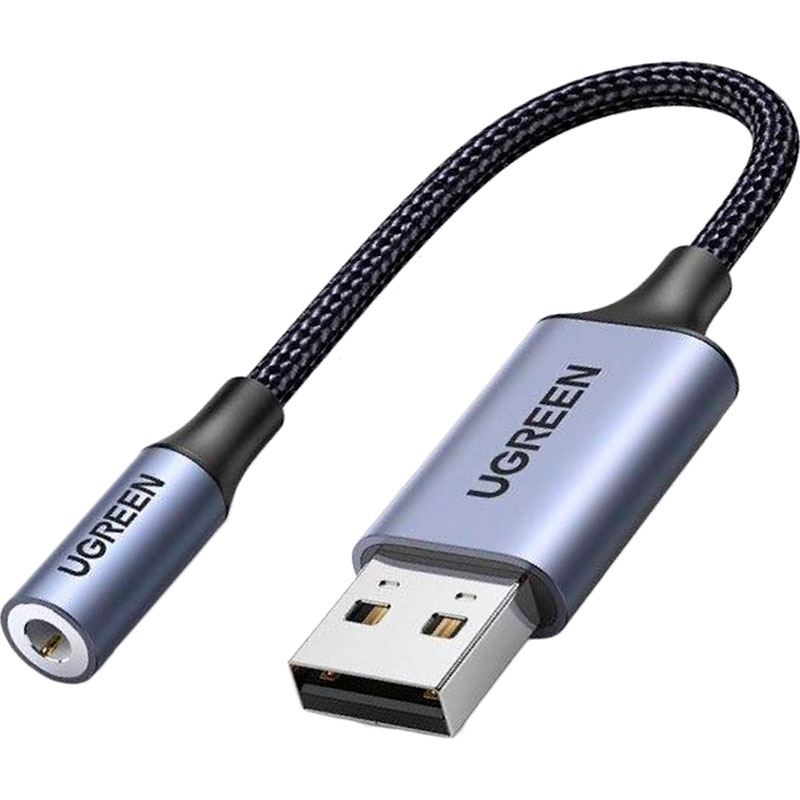 Звуковая карта UGREEN USB AUX jack KT0210 25 СМ477 Black (30757) Звуковая карта UGREEN USB AUX jack KT0210 25 СМ477 Black (30757)