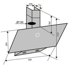 Витяжка VENTOLUX MIRROR 60 WG (1000) TRC