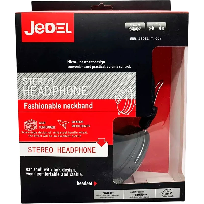 Гарнітура JEDEL JD-868 Black/Red Клас геймерська