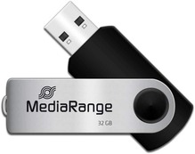 Флеш-драйв MediaRange 32GB USB 2.0 Black/Silver (MR911)